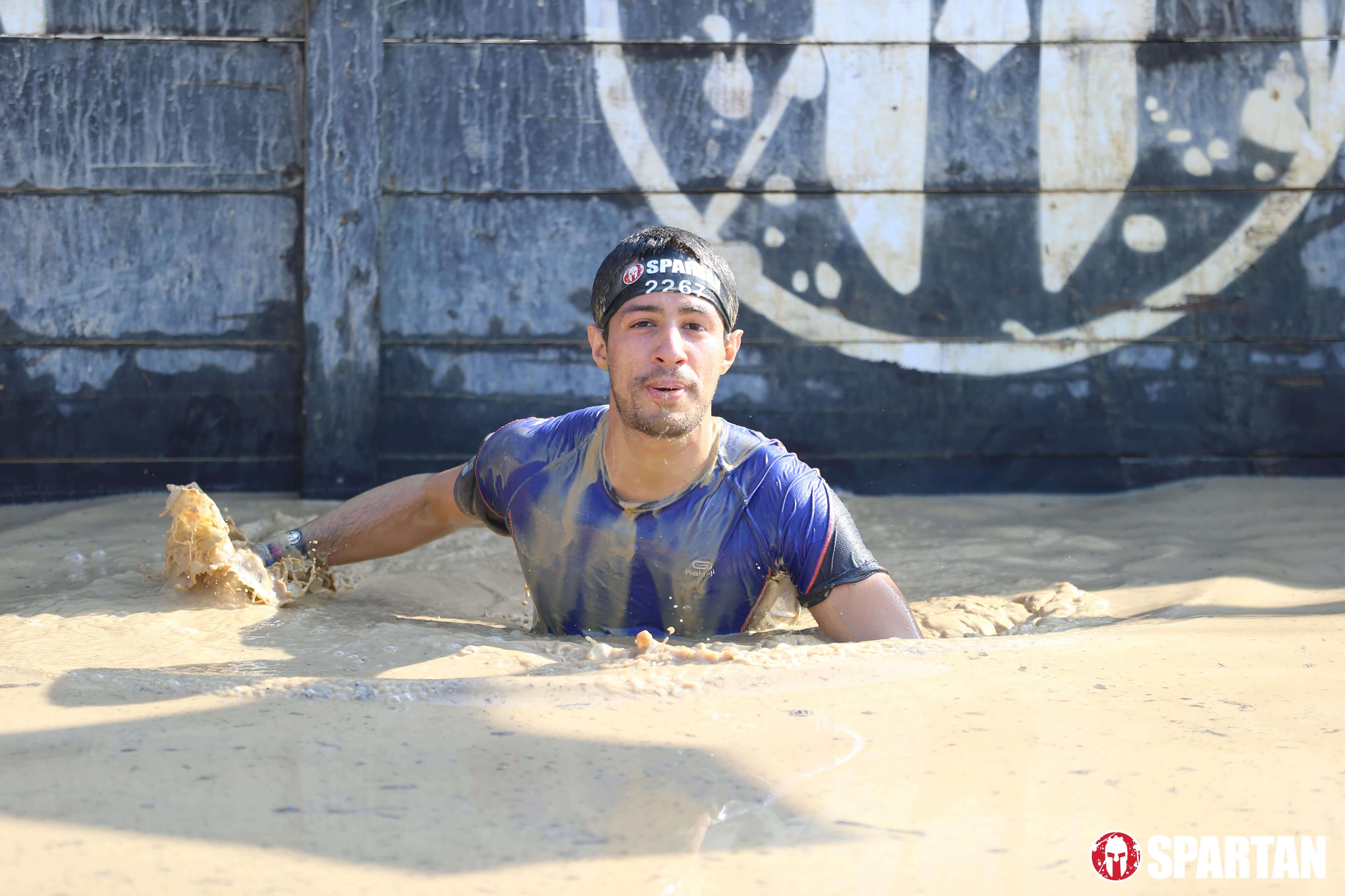 Getting a bit muddy during Spartan race